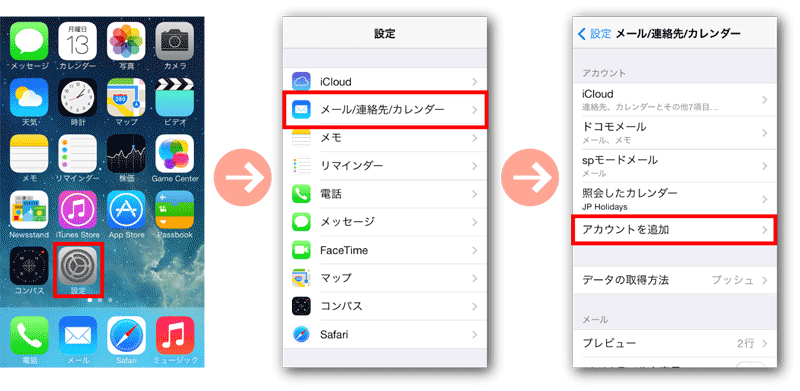 受信 設定 メール iphone