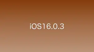 iOS16.0.3リリース